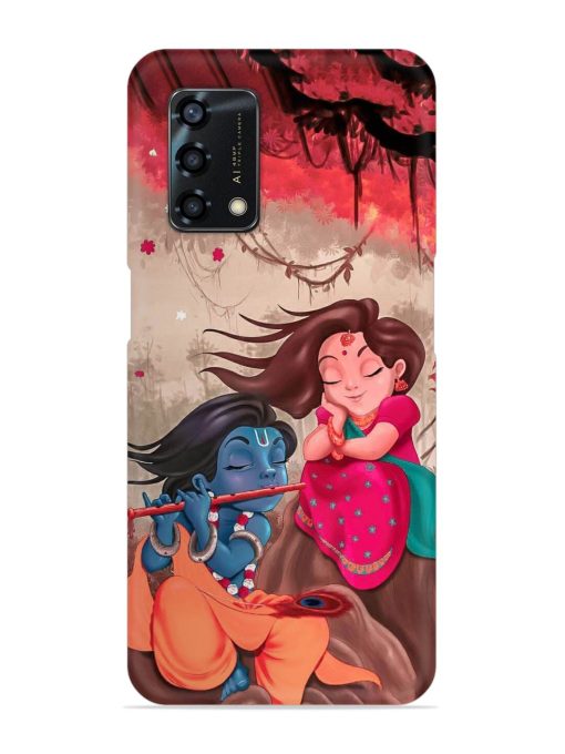 Radhe Krishna Water Art Snap Case for Oppo F19S