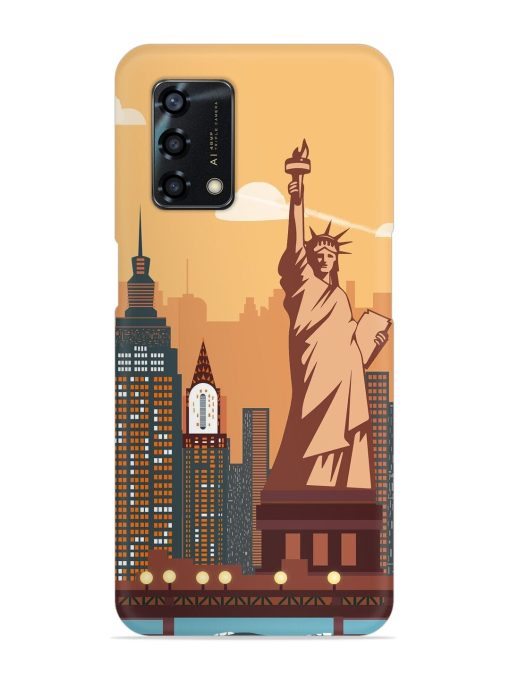 New York Statue Of Liberty Architectural Scenery Snap Case for Oppo F19S