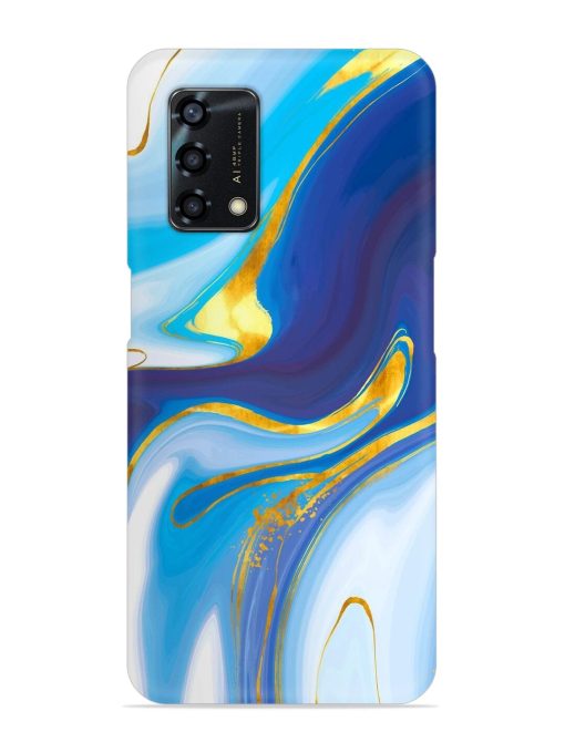 Watercolor Background With Golden Foil Snap Case for Oppo F19S Zapvi