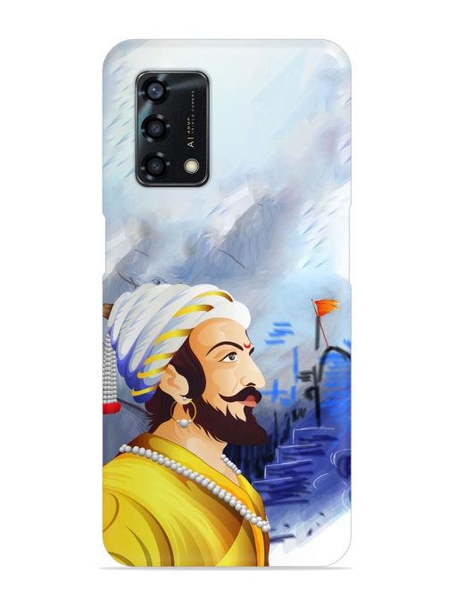 Shivaji Maharaj Color Paint Art Snap Case for Oppo F19S Zapvi