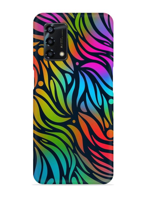 Abstract Leaf Design Snap Case for Oppo F19S Zapvi