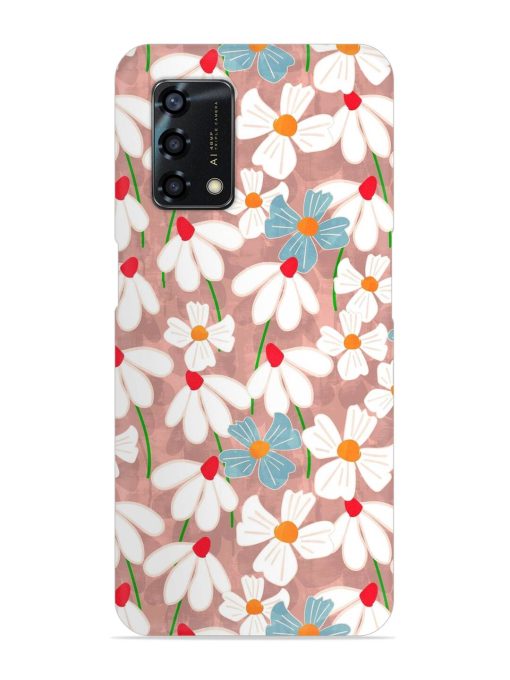 Abstract Petal Flowers Snap Case for Oppo F19S Zapvi