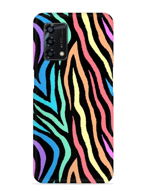 Colorful Abstract Zebra Snap Case for Oppo F19S Zapvi