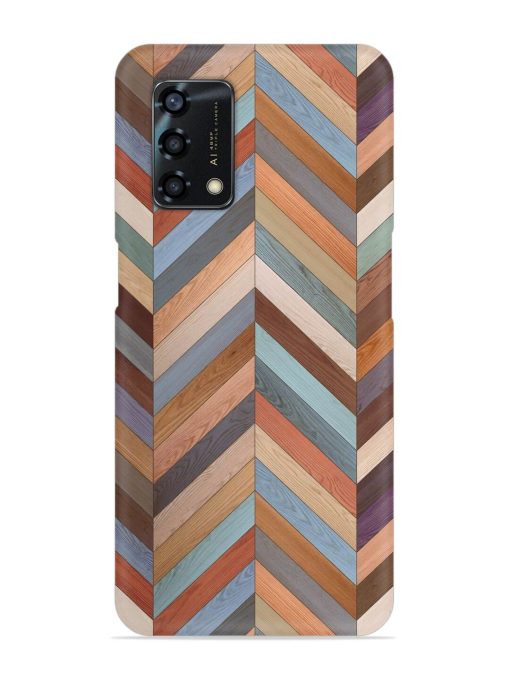 Seamless Wood Parquet Snap Case for Oppo F19S Zapvi