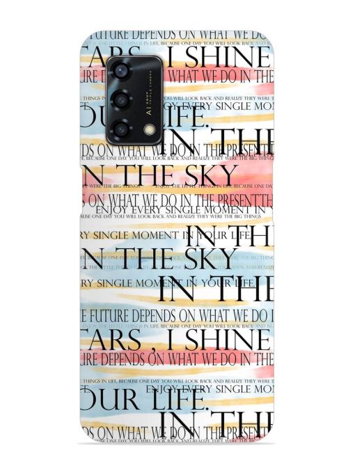 Seamless Slogans Pattern Snap Case for Oppo F19S Zapvi