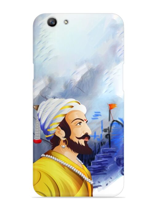 Shivaji Maharaj Color Paint Art Snap Case for Oppo F1S Zapvi