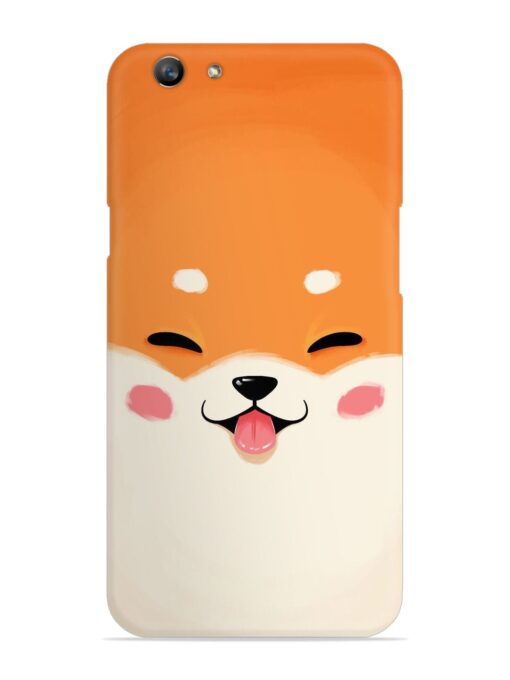 Cute Dog Face Vector Snap Case for Oppo F1S Zapvi