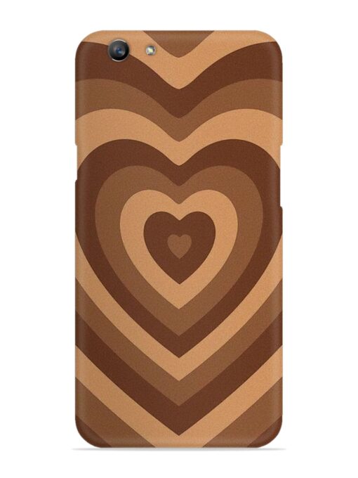 Brown Heart Snap Case for Oppo F1S