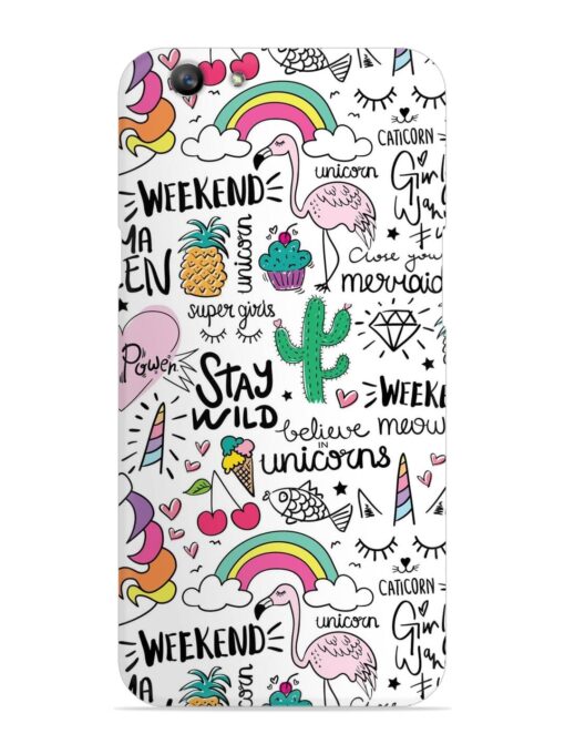 Unicorn Ice Cream Snap Case for Oppo F1S Zapvi