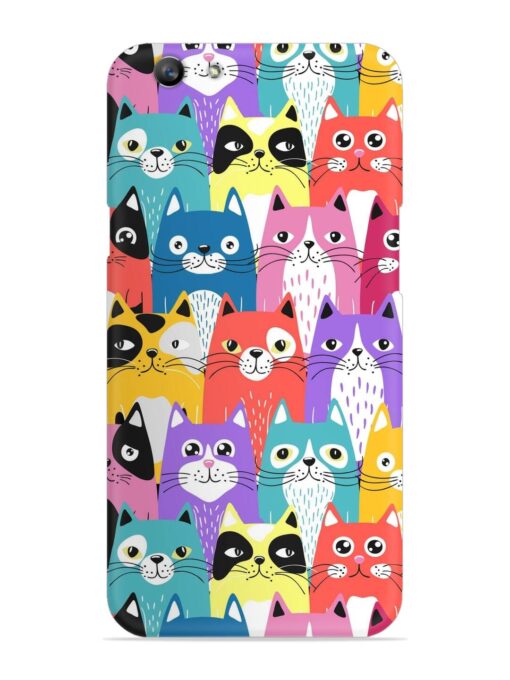 Funny Cartoon Cats Snap Case for Oppo F1S Zapvi