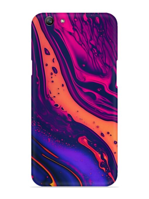 Fluid Blue Pink Art Snap Case for Oppo F1S