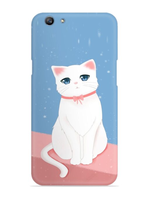 Cute White Cat Snap Case for Oppo F1S