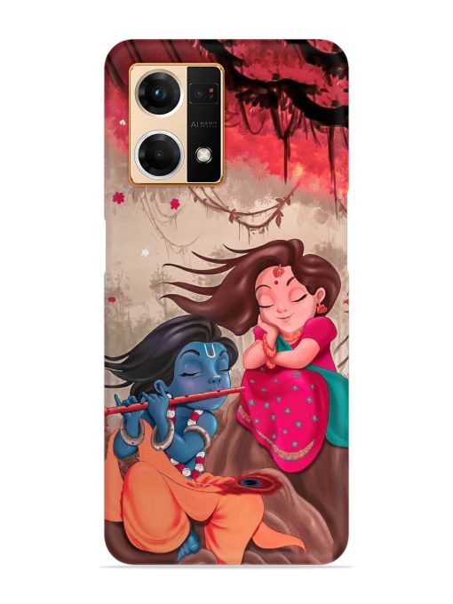 Radhe Krishna Water Art Snap Case for Oppo F21 Pro (4G) Zapvi