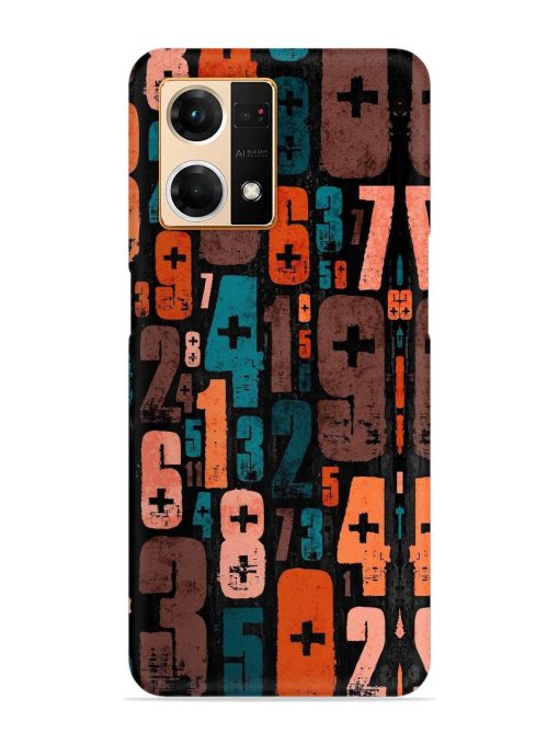 0 To 9 Art Snap Case for Oppo F21 Pro (4G) Zapvi