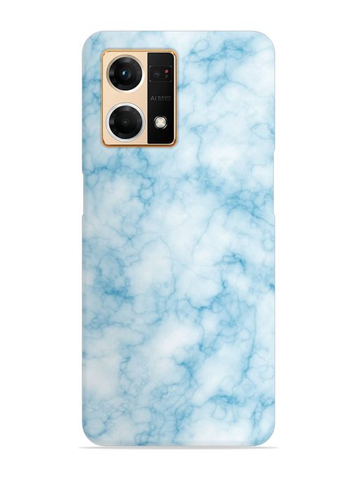 Blue White Natural Marble Snap Case for Oppo F21 Pro (4G)