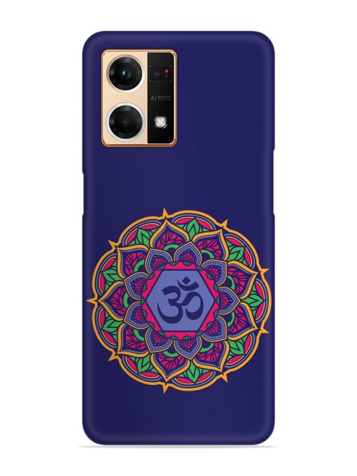 Om Mandala Art Blue Snap Case for Oppo F21 Pro (4G)