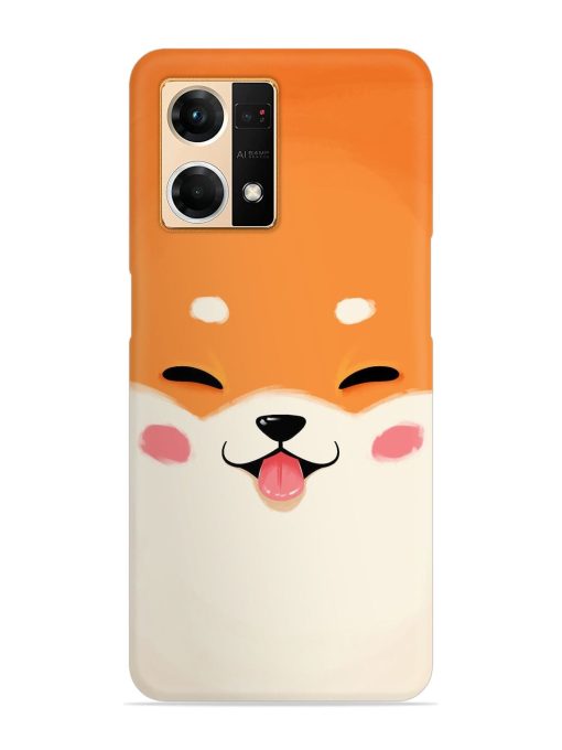 Cute Dog Face Vector Snap Case for Oppo F21 Pro (4G)