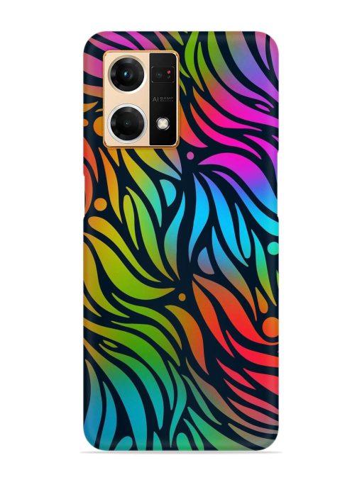 Abstract Leaf Design Snap Case for Oppo F21 Pro (4G) Zapvi