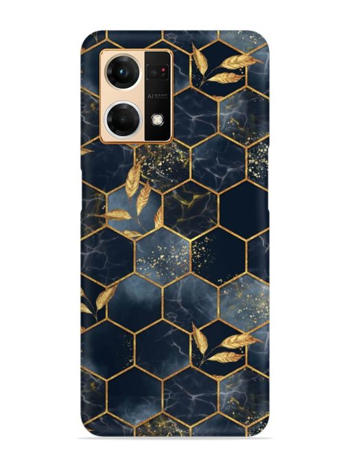 Marble Hexagon Seamless Snap Case for Oppo F21 Pro (4G)