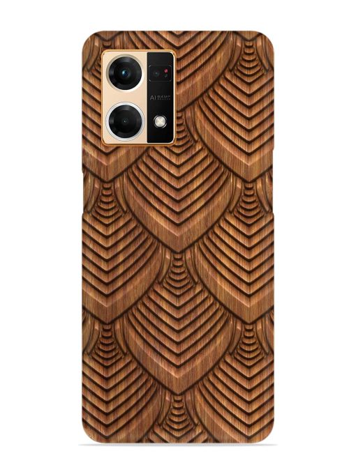 Carved Pattern On Snap Case for Oppo F21 Pro (4G)