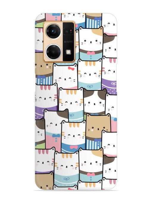 Cute Adorable Cat Snap Case for Oppo F21 Pro (4G)