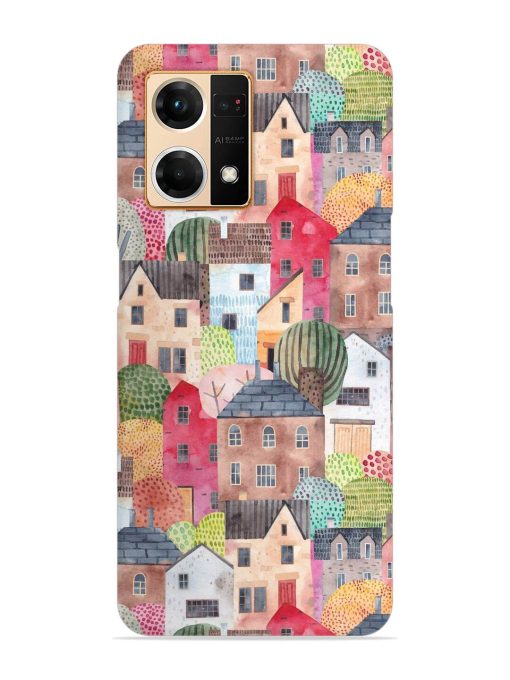 Abstract Seamless Pattern Snap Case for Oppo F21 Pro (4G) Zapvi