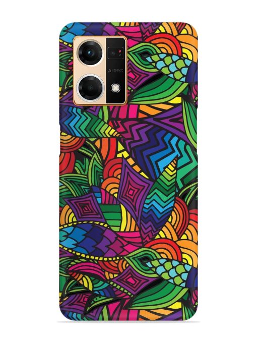 Abstract Multicolor Seamless Snap Case for Oppo F21 Pro (4G) Zapvi