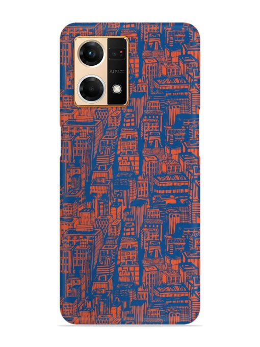 Hand Drawn Seamless Snap Case for Oppo F21 Pro (4G) Zapvi