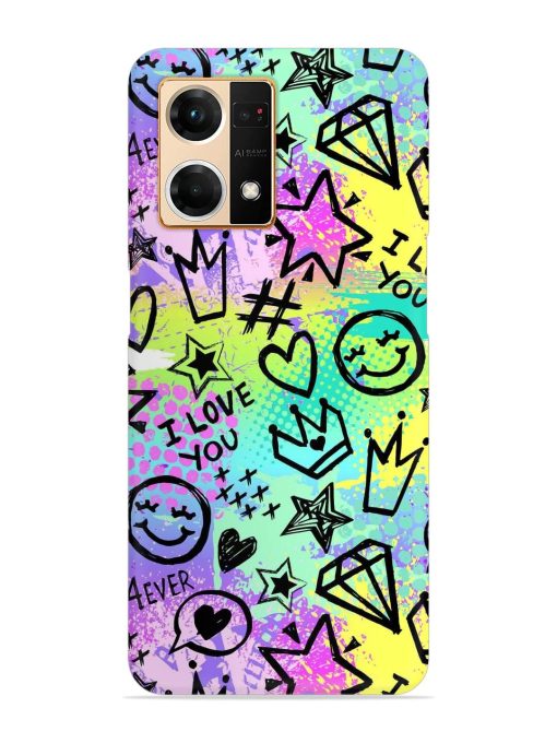 Bright Seamless Pattern Snap Case for Oppo F21 Pro (4G)