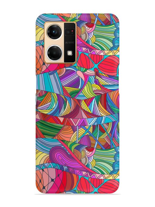 Seamless Patterns Hand Drawn Snap Case for Oppo F21 Pro (4G) Zapvi