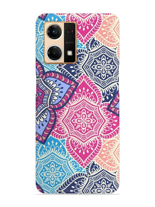 Ethnic Floral Seamless Snap Case for Oppo F21 Pro (4G)