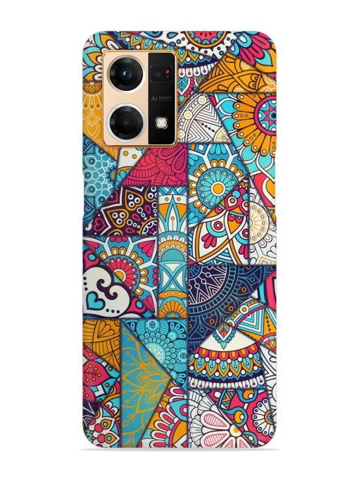 Patchwork Pattern Vintage Snap Case for Oppo F21 Pro (4G)