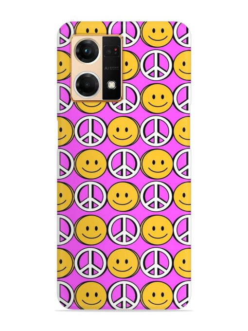 Smiley Face Peace Snap Case for Oppo F21 Pro (4G) Zapvi