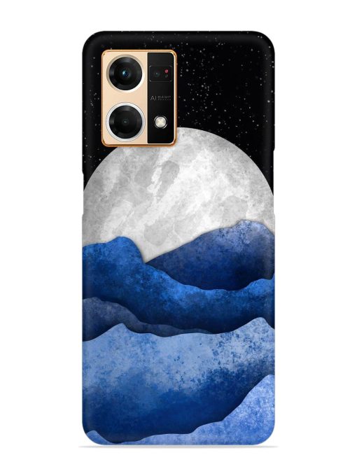 Full Moon Mountain Vector Snap Case for Oppo F21 Pro (4G)