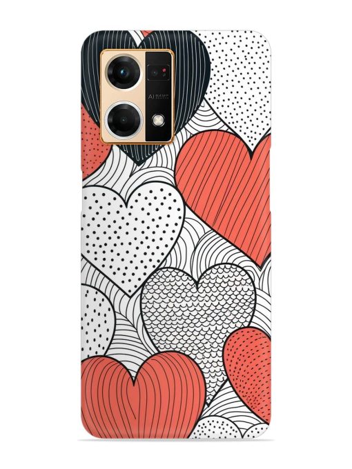 Girly Heart Seamless Snap Case for Oppo F21 Pro (4G)