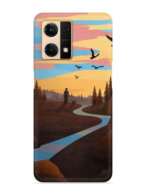 Natural Landscape Art Snap Case for Oppo F21 Pro (4G)