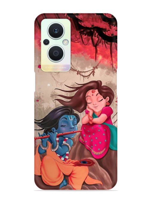 Radhe Krishna Water Art Snap Case for Oppo F21 Pro (5G) Zapvi