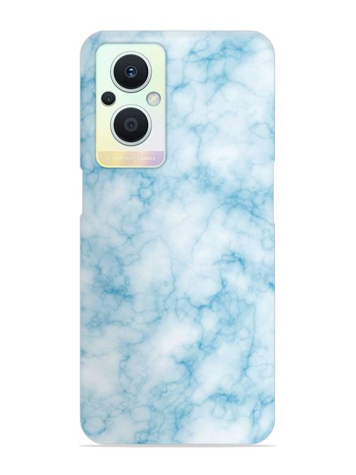 Blue White Natural Marble Snap Case for Oppo F21 Pro (5G)