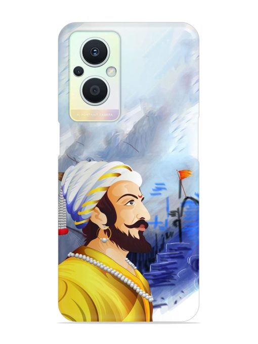 Shivaji Maharaj Color Paint Art Snap Case for Oppo F21 Pro (5G)