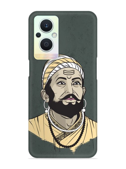 Shivaji Maharaj Vector Art Snap Case for Oppo F21 Pro (5G) Zapvi