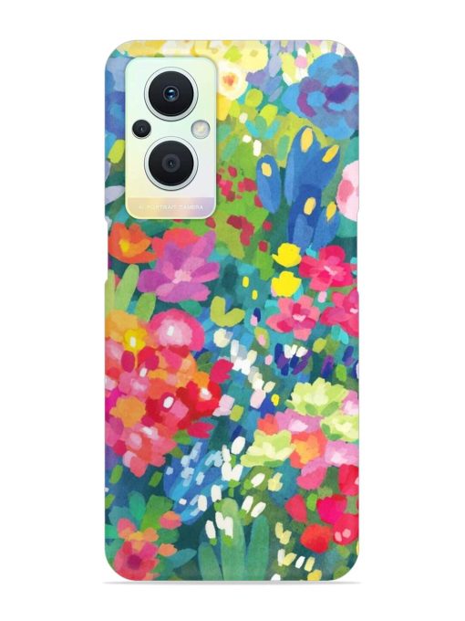 Watercolor Flower Art Snap Case for Oppo F21 Pro (5G) Zapvi