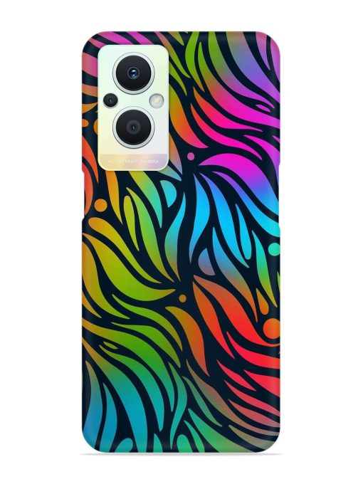 Abstract Leaf Design Snap Case for Oppo F21 Pro (5G)