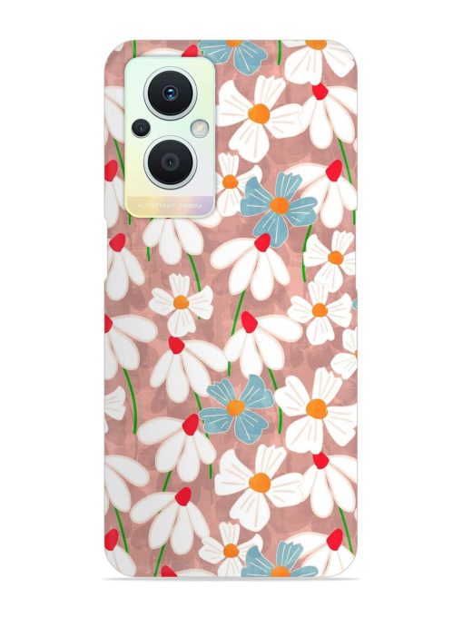 Abstract Petal Flowers Snap Case for Oppo F21 Pro (5G)