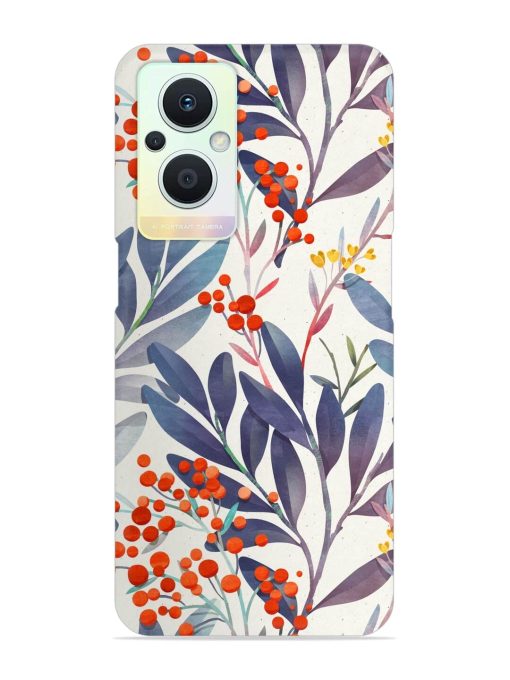 Seamless Floral Pattern Snap Case for Oppo F21 Pro (5G)