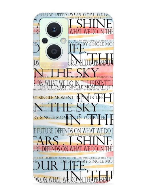 Seamless Slogans Pattern Snap Case for Oppo F21 Pro (5G)