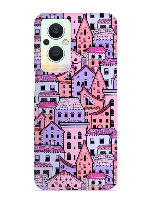 Seamless Pattern Houses Snap Case for Oppo F21 Pro (5G)