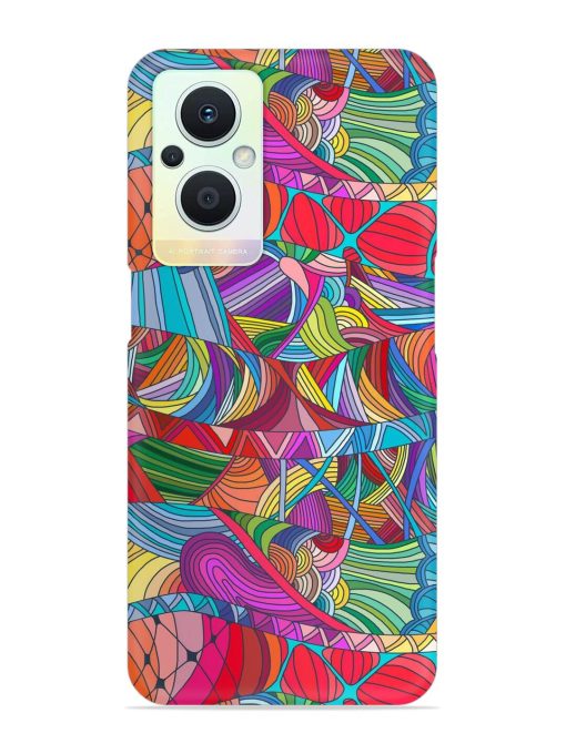 Seamless Patterns Hand Drawn Snap Case for Oppo F21 Pro (5G)