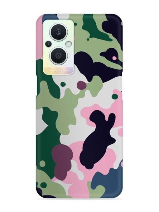 Seamless Funky Camouflage Snap Case for Oppo F21 Pro (5G)