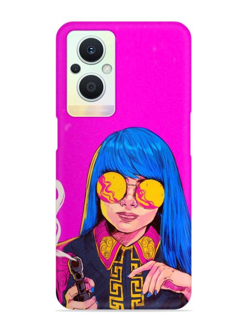 Aesthetic Anime Girl Snap Case for Oppo F21 Pro (5G)