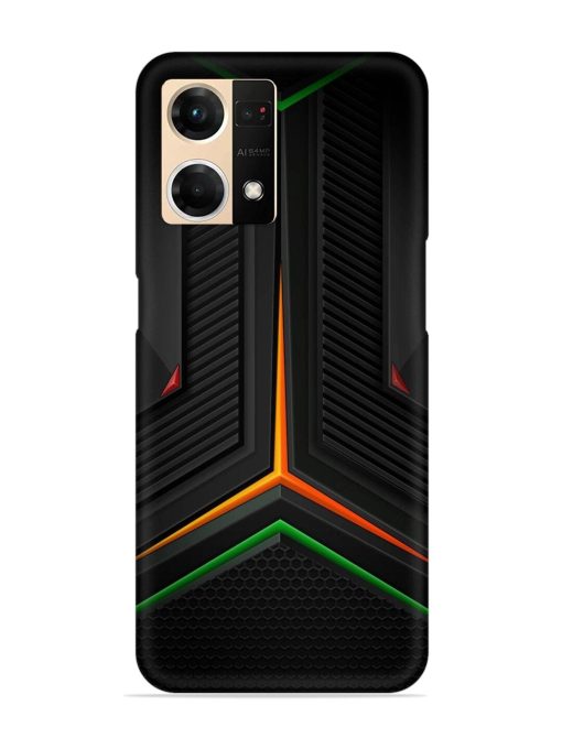 Orange Triangle Light Snap Case for Oppo F21S Pro (4G) Zapvi